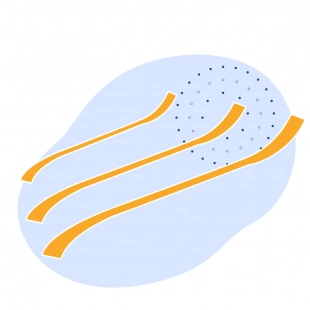 Шпатель металлический с изогнутыми концами 210х11 мм