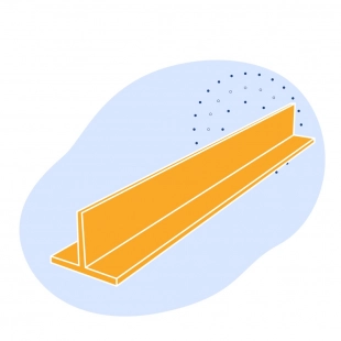 Алюминиевый профиль Т-образный 50x39x4x3 мм ВД17 ГОСТ 29296-92