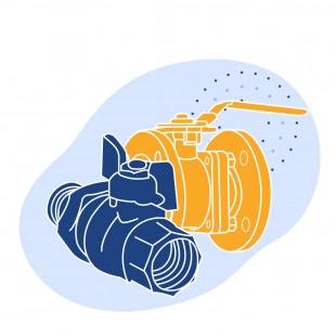 Титановый кран шаровой проходной фланцевый ДУ 100 мм РУ 25 кгс/см2 ГОСТ 9702-87