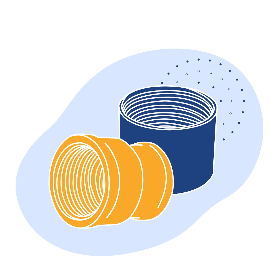 Муфта комбинированная НР Ду 32x25 мм