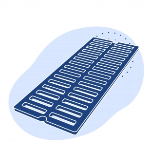 Ливневая решетка чугунная 190х135х10 мм 7 кг СЧ15
