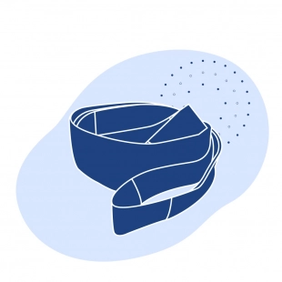 Строп двухпетлевой текстильный серый 4 т 8 м