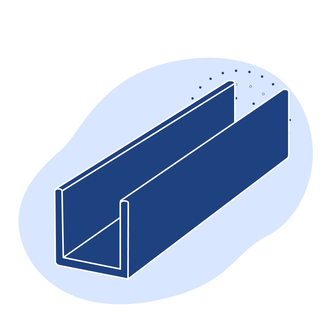 Алюминиевый швеллер 28x29x2x6000 мм В95 ГОСТ 8617-2018